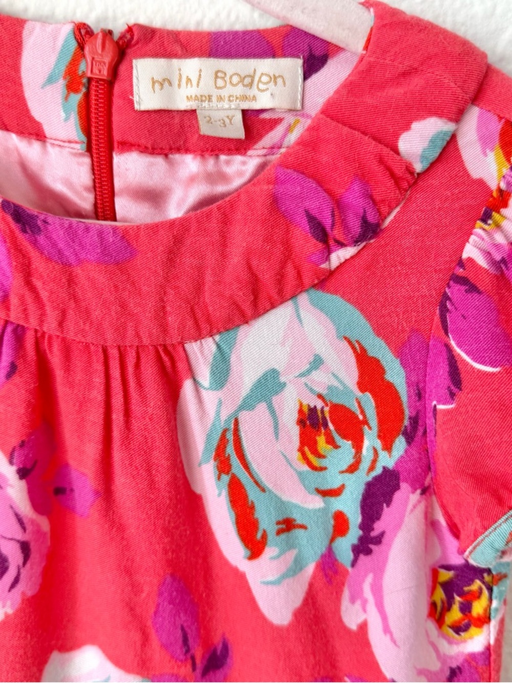 Mini Boden 2-3Y Colorful Floral Tiered Jersey Dress - Picture 3 of 7